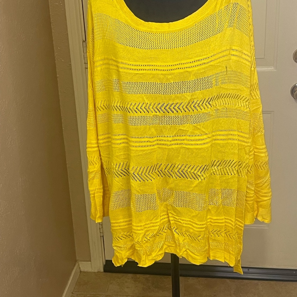 Cato Yellow Knit Tunic Top
